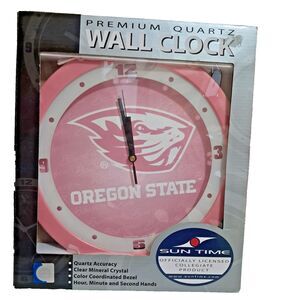 Ohio State Buckeyes Premium Quartz Pink Wall Clock Battery Operated Sports Fan